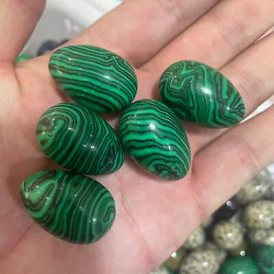 5pc Malachite Quartz Egg Crystal Polishing Healing  • $14.95