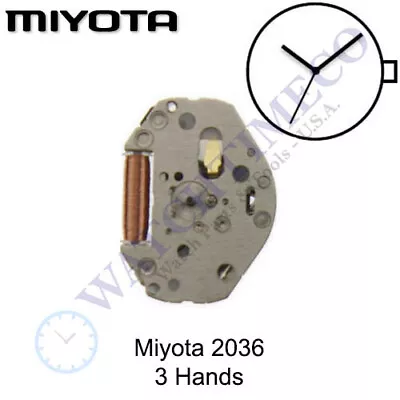 Genuine Miyota 2036 Watch Movement Japan 3 Hands • $10