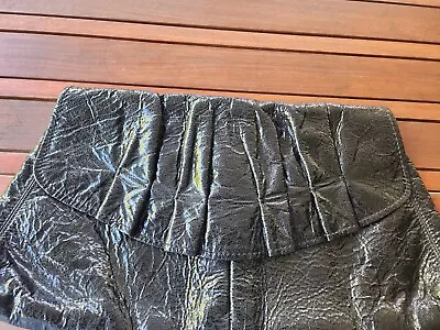 $39 • Buy Oroton Black 'Distressed' LeatherOversized Clutch *Great Condition*