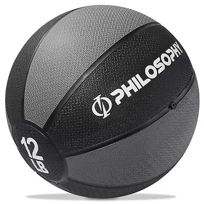 OPEN BOX - Medicine Ball 12 LB - Weighted Fitness Non-Slip Ball • $33.99