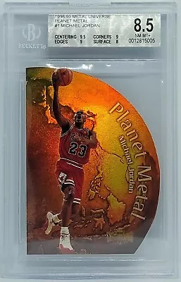 Michael Jordan 1998-99 Skybox Metal Universe Planet Metal Die-Cut BGS 8.5 NM-MT+ • $2000