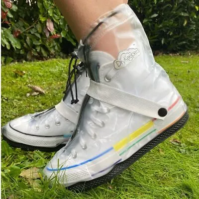 Clear Waterproof Shoe Cover - Outdoor Overshoe Cycling Festival Shoe Covers UK • £0.99