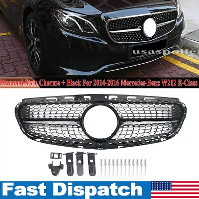 Diamond Style Front Grille For Mercedes Benz W212 E Class E350 E400 2014-2016 • $85.49