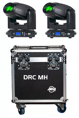 (2) American DJ FOCUS SPOT 5Z 200W Cool White DMX Moving Head Spot Lights + Case • $4049.97