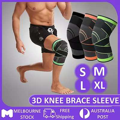 3D Weaving Knee Brace Breathable Sleeve Support Running Jogging Sports Leg Gifts • $7.47