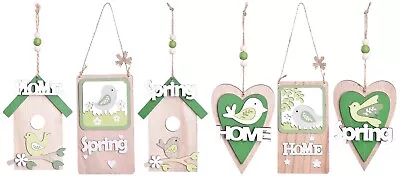 6pcs Spring Easter Wooden Home Hanging Ornaments Decor Bird Chick Pendant Home • £4.95