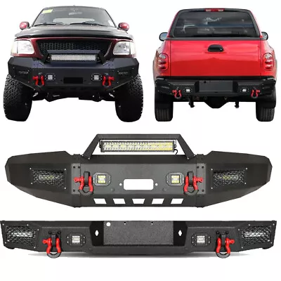 Front/Rear Bumper Steel For 1997-2003 2004 Ford F150 W/Winch Plate & LED Lights • $626.99