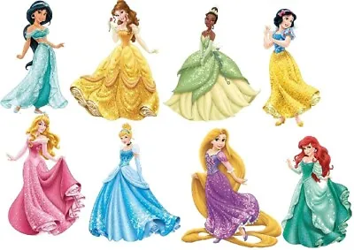 32 STYLES-- SPARKLE Disney Princess Wall Decal Sticker Decor Ariel Jasmine Belle • $1