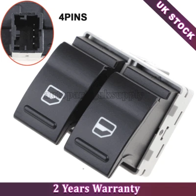 7E0959855A For VW Multivan Transporter T5 2003-2014 Electric Window Switch Front • £8.37
