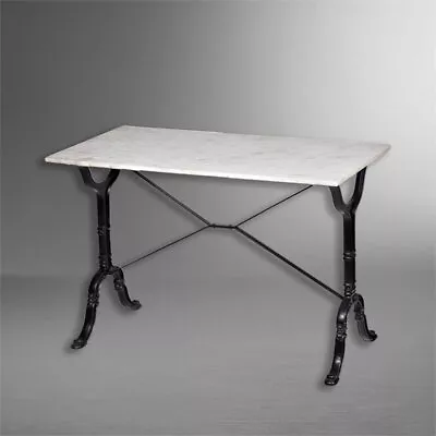 Bowery Hill Solid Marble Top Bar Table In White • $508.98