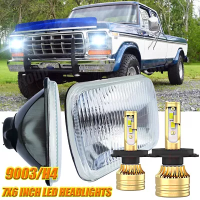 7x6  Led Projector Headlight High/Low Beam For Ford F-150 F-250 F-350 Trucks • $128.79