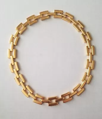 Vintage MMA Metropolitan Museum Of Art Heavy Gold Tone Chain Link Necklace W/Box • $75