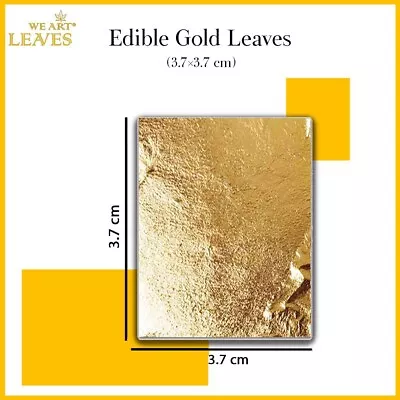 5X Sheets Edible Gold Leaf 3.7cm X 3.7cm 24K Carat Cake Bake Decor UK Best Stock • £3.19