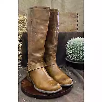 Frye Women - Size 9.5B - Brown Tall Zipper Cowboy Boots Style 76850 • $49.95