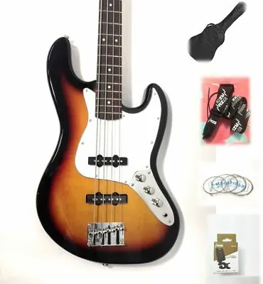 4/4 Haze SBG-387BS 4-String Electric Bass Guitar Sunburst S-S +Free Bag Strap • $295