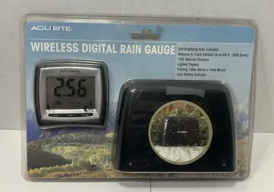Acurite Wireless Digital Rain Gauge #00896 100' Remote Distance NEW SEALED • $20.66