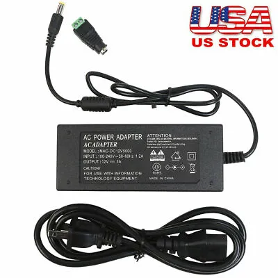 $11.85 • Buy AC DC 12V 5A 5 Amp 60W POWER SUPPLY CHARGER FOR CAMERA / LED STRIP LIGHT CCTV