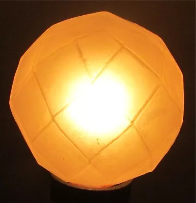 Antique Unusual Geodesic Christmas C9 Light Bulb Works 2.7  X 1.95  Opaque  • $20