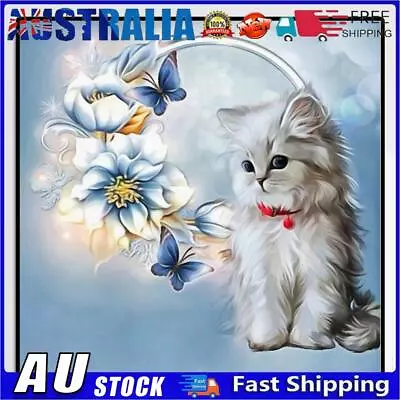 AU 5D DIY Full Drill Diamond Painting Cat Cross Stitch Mosaic Kit (30x30cm) • $9.79