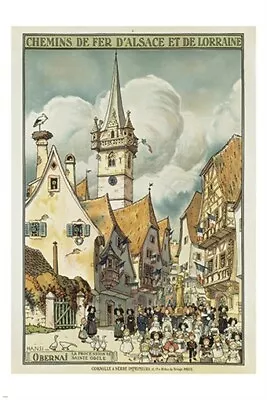 ALSACE LORRAINE Vintage Travel Poster QUAINT VILLAGE Charm Collectible 20x30 • $9.99