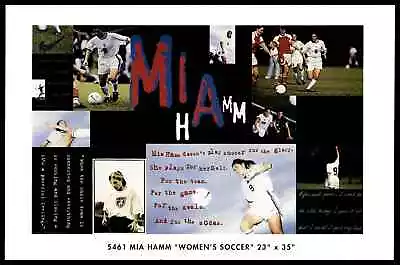 1996 Mini Sample Poster Mia Hamm Women's Soccer Miami Fusion #5461 Rare Promo • $9.99