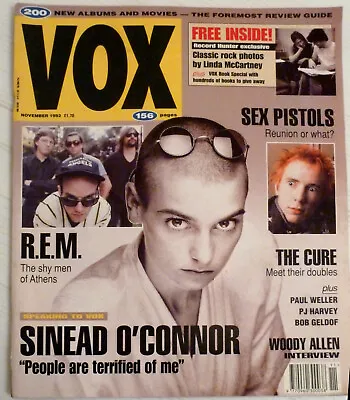 £5.50 • Buy VOX Magazine - No 26 Nov 1992 -Sex Pistols - Sinead O'Connor - R.E.M.- The Cure