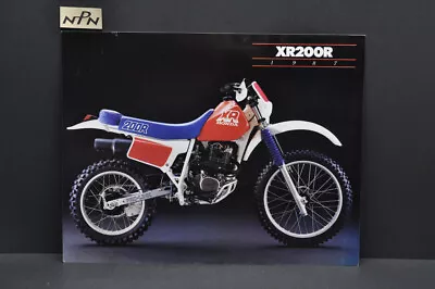 Vintage NOS 1987 Honda XR200 R Motorcycle Dealer Sales Spec Brochure  • $10.99