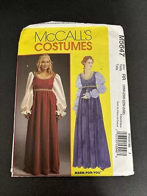 McCalls Sewing Pattern M5647 Medieval Renaissance Dress Costume 18 20 22 24 NEW • $11.59