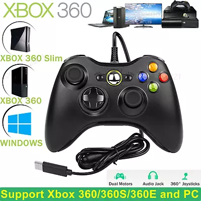 XBOX 360 Wired Game Controller Gamepad For MS XBOX 360 Console Windows HG • $16.70