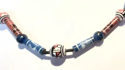 VTG PeruvianHand Painted TerraCotta Pottery Necklace • $12