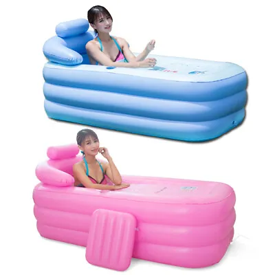 $36.21 • Buy Blow Up Adult PVC Folding Portable Foldable Bathtub Inflatable Bath Tub 3 Colors