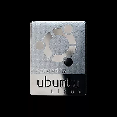 Powered By Ubuntu Linux Metal Decal Sticker • $3.75