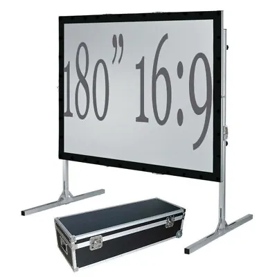 180  Fast Fold Projection Screen Front And Rear 16:9 HD Fast Fold Fixed/framed • £980