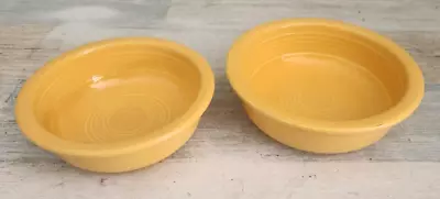 _Vintage Fiestaware Fruit  Dessert Cereal Yellow Bowls -5.5  + 4.75 -Excellent • $18.50