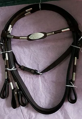 Showman MINI Horse Size Brown Leather Poco Headstall W/ Reins!! NEW HORSE TACK!! • $27.50