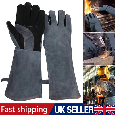 16  Inch 932℉ Welding Bbq Gloves Heat Fire Resistant Mig Tig Arc Welding Gloves • £5.99