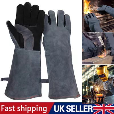 16 Inch 932℉ Welding Bbq Gloves Heat Fire Resistant Mig Tig Arc Welding Gloves • £8.99