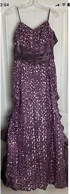 Vintage Gunne Sax Prom Dress Women’s Pink Purple Sequin Bridesmaid Size 5/6 • $40