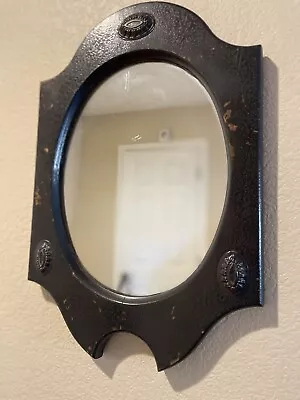 Vintage Wall Mirror Rustic Brown Western Cowboy Home Decor 18” X 12” • $29.99