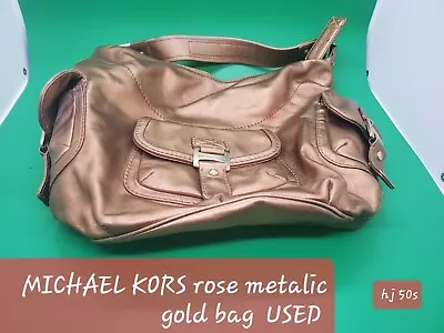 MICHAEL KORS Rose Metalic Gold BAG USED • $50