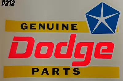 Genuine Dodge Parts Vintage 60's Water Slide Decal NOS • $16.11