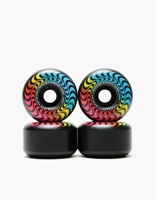 53mm Spitfire F4 Formula Four Trippy Swirl Radials Skateboard Wheels Black 99DU • $31.99