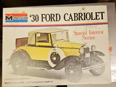 Monogram Special Interest Series 1930 Ford Cabriolet 1/24 Model A Convertible C8 • $18.95