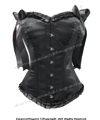 Heavy Duty 26 Double Steel Boned Waist Training Satin Overbust Corset #8016-OT • $59.99