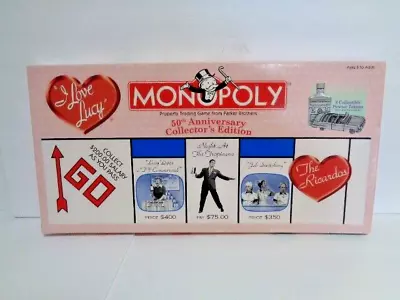 I Love Lucy Monopoly 50th Anniversary Collectors Edition Board Game Sealed Parts • $39.99