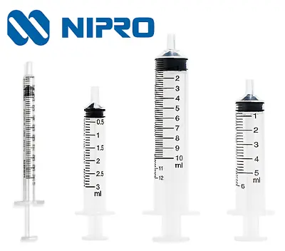 $7.35 • Buy Syringes 1ml 3ml 5ml 10ml Nipro Luer Slip Hypodermic X1, X5, X10, X25, X50, X100