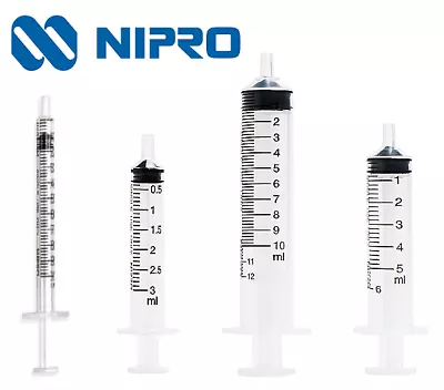 Syringes 1ml 3ml 5ml 10ml Nipro Luer Slip Hypodermic X1 X5 X10 X25 X50 X100 • $10.85