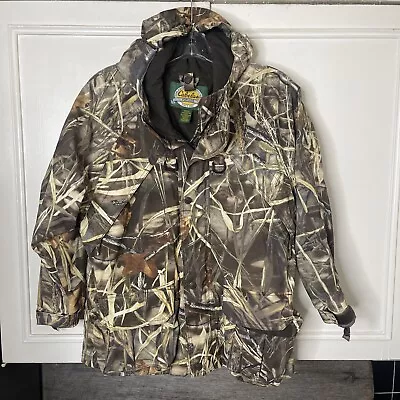 Cabela's Waterfowl Hunting Jacket Adv MAX-4 Waterproof Youth Size M 8-10 • $28