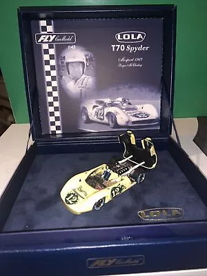 1.43 Fly Car Model Lola T70 Spyder 1967 Mosport Roger Mcclusky Mint In Case • £55.99