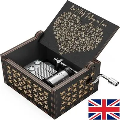 Can't Help Falling In Love - Wooden Music Box Engraved Musical Case Gifts Toy • £5.87